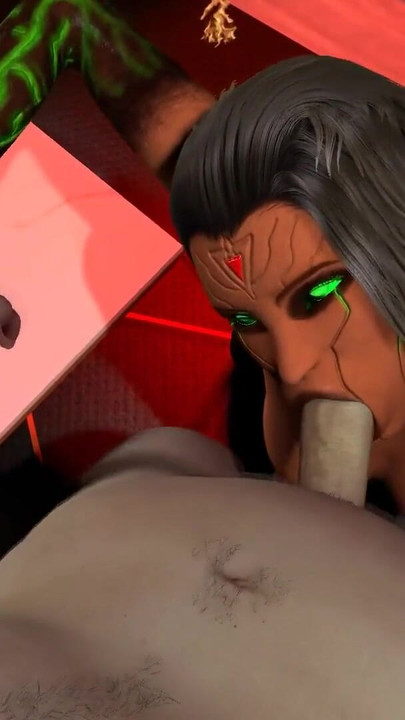 Epischer moment aus "Sexy red hot Demon Girl reitet schwanz im Wohnzimmer"