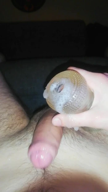 Solo masturbation leads to huge cum explosion