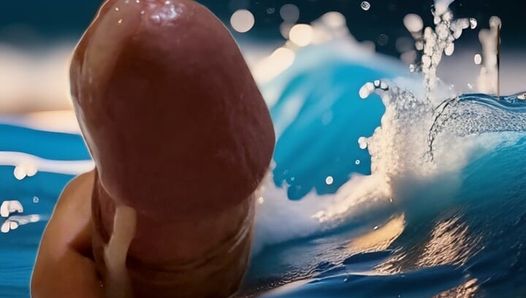 Дрочка со спермой в гостиничном номере в любительском видео