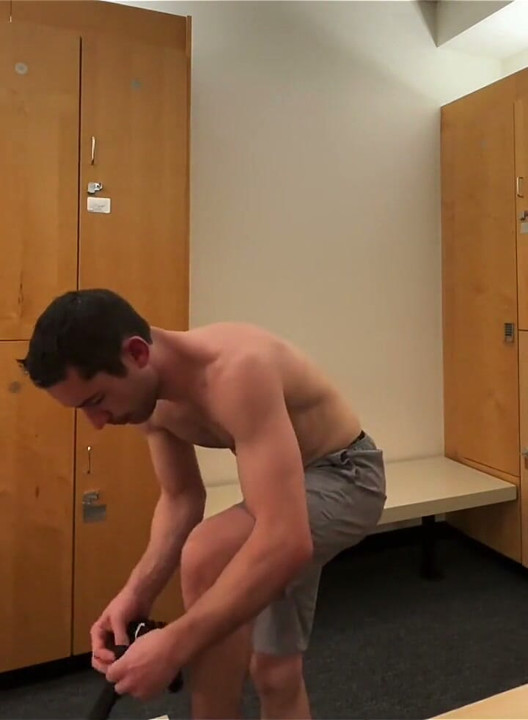 Locker Room Changing After Sauna Session