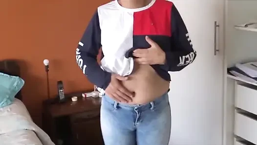 I Accepted That Stepson Jerk off Watching Me While I Masturbate and He Cums in My Hairy Pussy 125