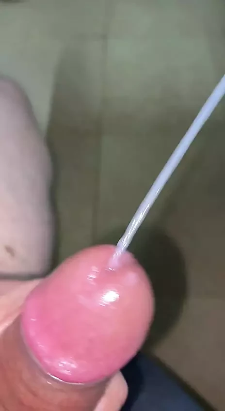 Cumshot with slow motion.