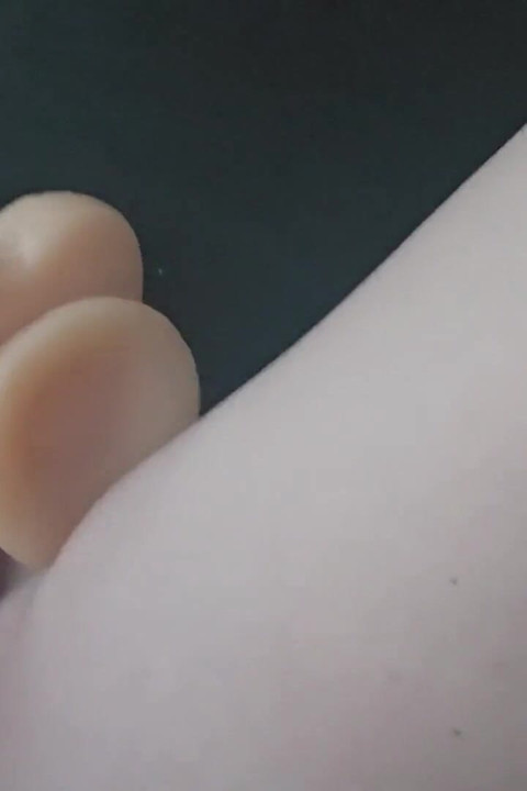 Cute Blonde Dildo Fucks Her Pussy While Her Uber Driver Has to Watch