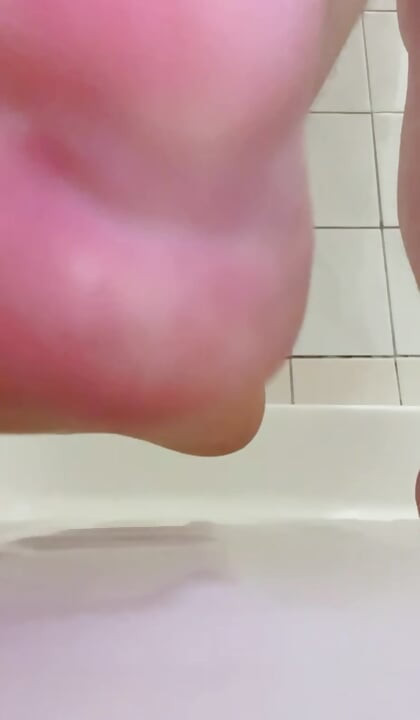 chubby boy trying to fist himself with dildo