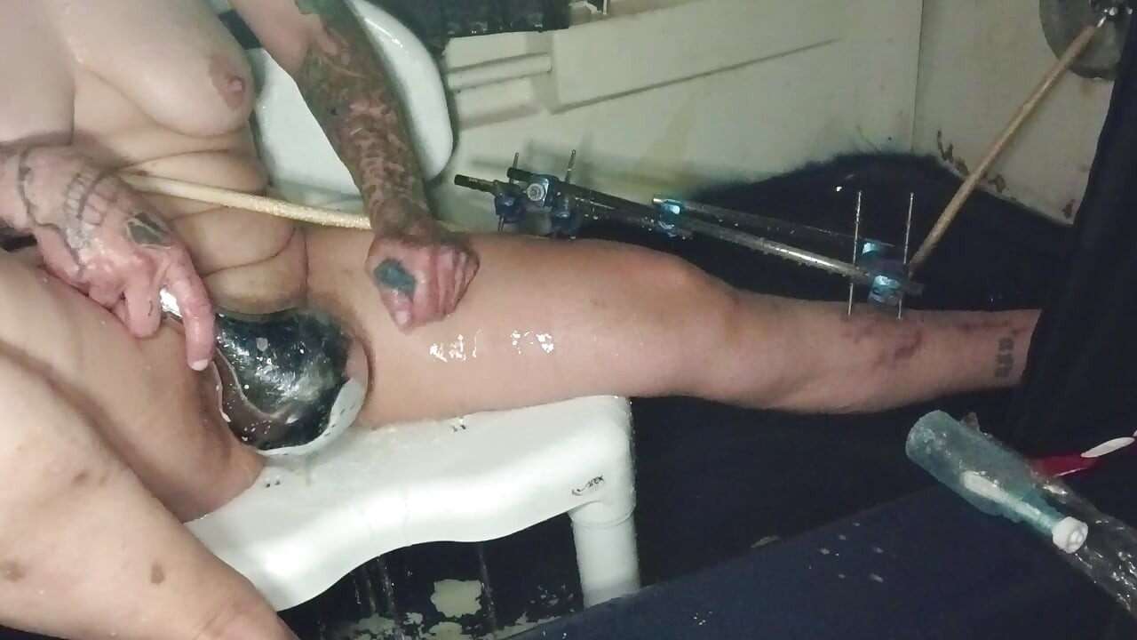 Taking a shower with my  new  medical device X- FIX in my leg,  you should check it out!