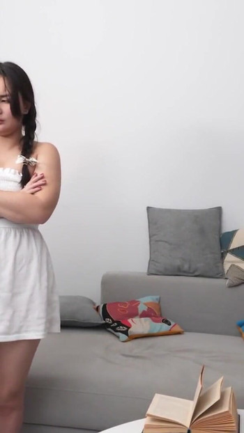 Epic moment from "DADDY4K. Slutty Amelia Ost is cheating on her BF right on their couch"