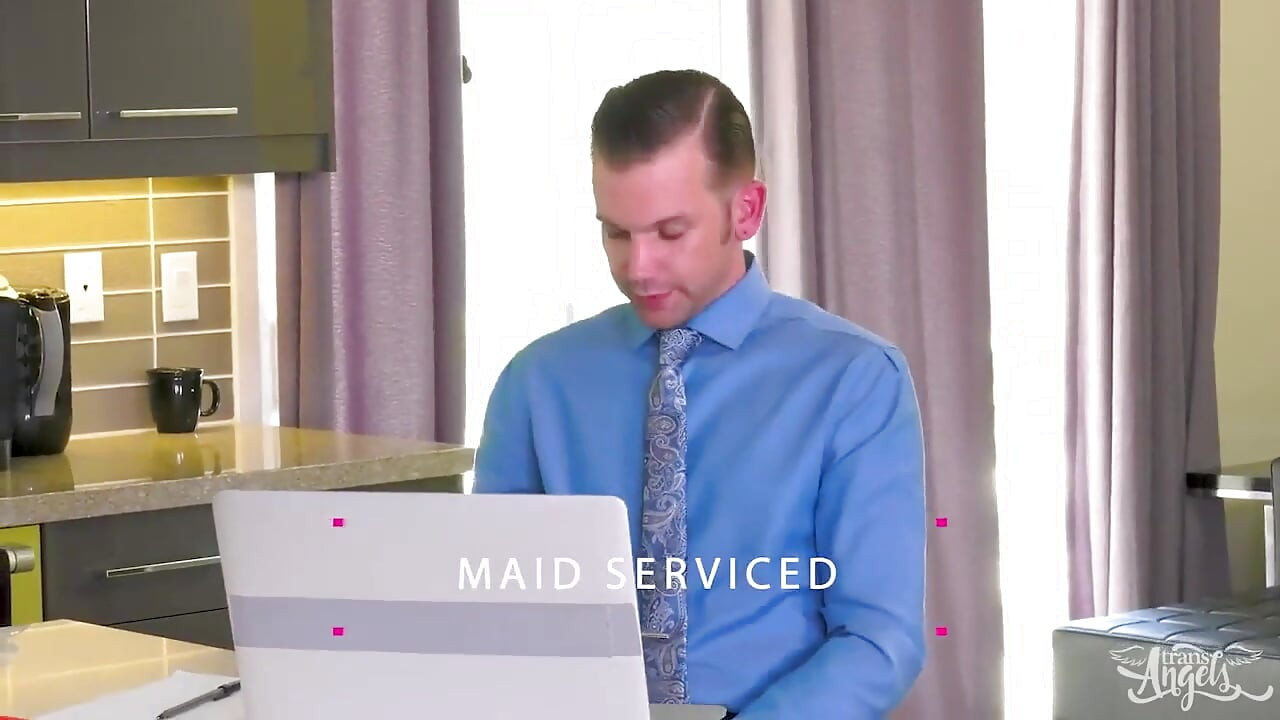 Ill Havoc Cawatches Cleaner Monica Conti Prances Into His House Wearing a Skimpy Maid Outfit.
