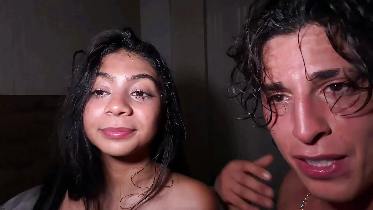 Slim young Venezuelan girl enjoys a big Arab cock