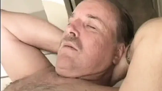 Face Fucked French Lady Sucking Cock Under the Table