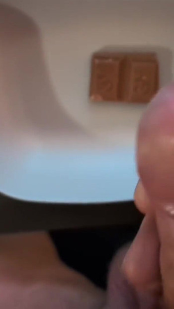 Unforgettable moment from "Cum on food #1 cum chocolate"