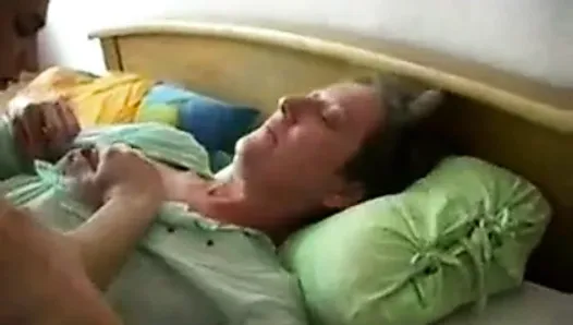 Horny Old Granny Fucks Young Cock And Gets Well Sprayed