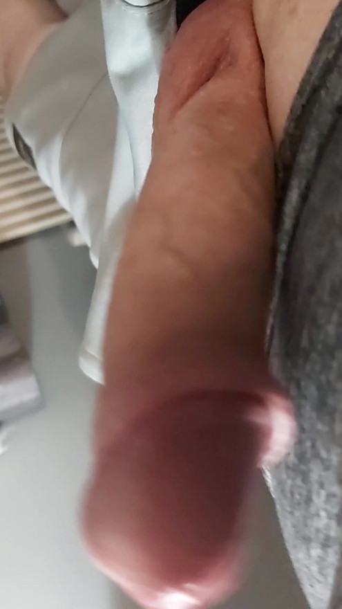 Just another cock semi hard playing and dancing