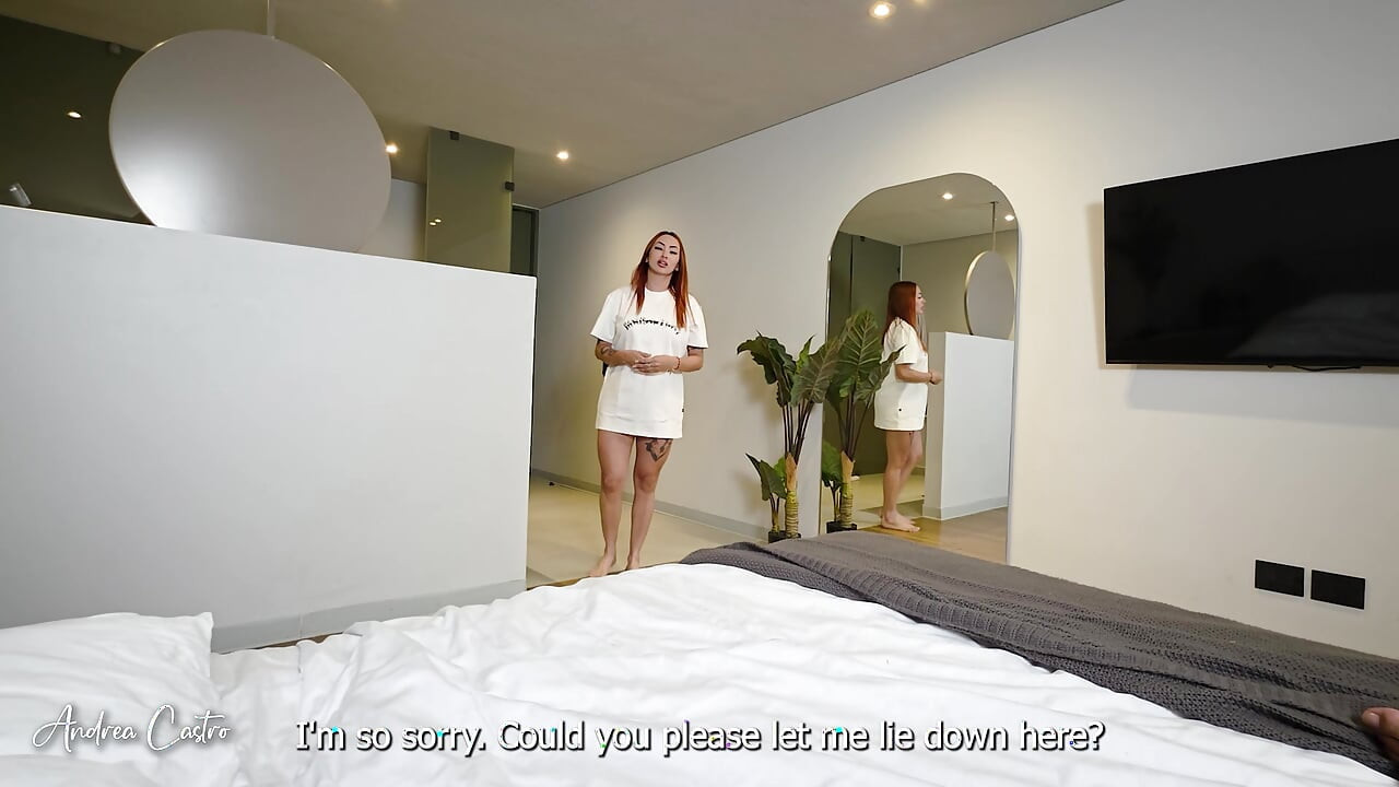 There was no other room available and I ended up getting fucked by my stepbrother without a condom - Andrea Castro