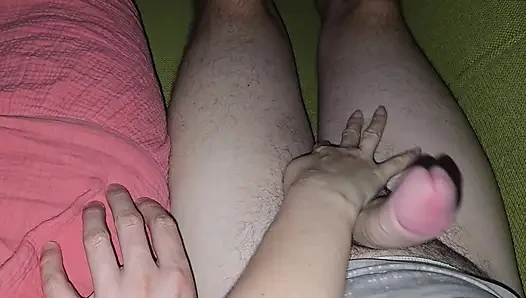 My Horny Wife Plays with My Big Dick and Gives Me a Hot Blowjob
