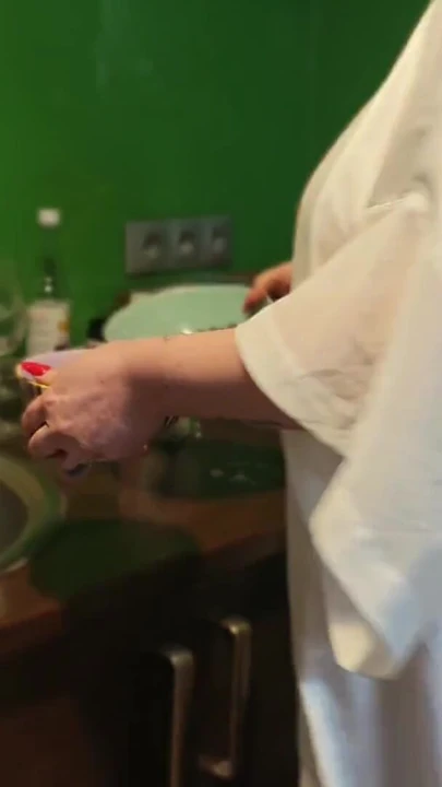 Femdom and Peeing, a Toilet Slave Eats Cereal with Urine and Swallows Urine | Clip 1
