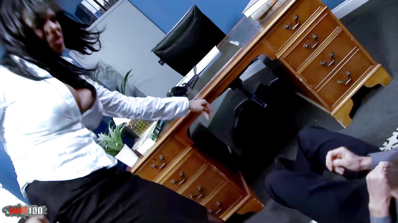 Brunette MILF with Huge Tits Gets Fucked in the Office