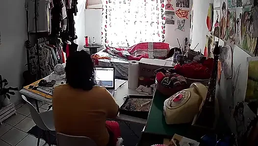 Stepfather on the Stepdaughter While Doing Homeoffice