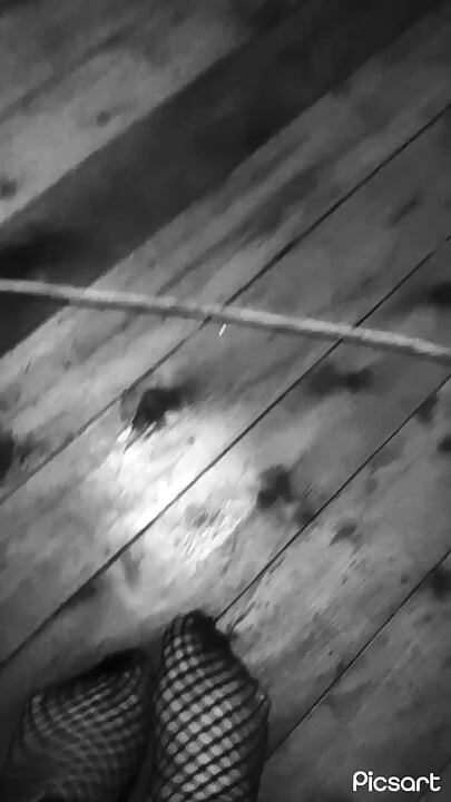 망사 양말을 신은 십대