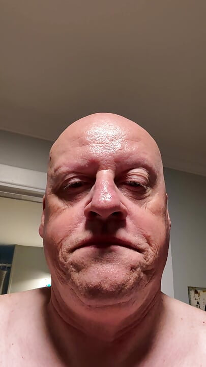 Skull and eyebrow shaved by my Master