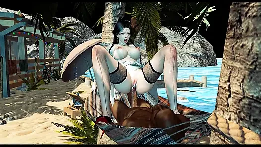 Melengkung sampai sempurna- hentai animasi 3d