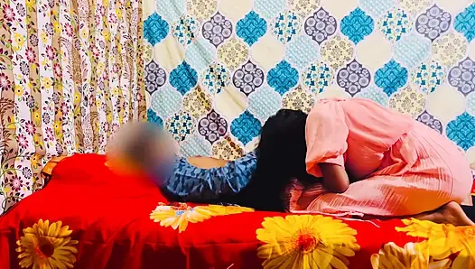 The girl came to her boyfriend's house to convince her but the boyfriend caught her and fucked her fast and made her scream