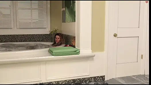 Dylan wanted to shower where Sophia bathed went to common shower he got a big dick