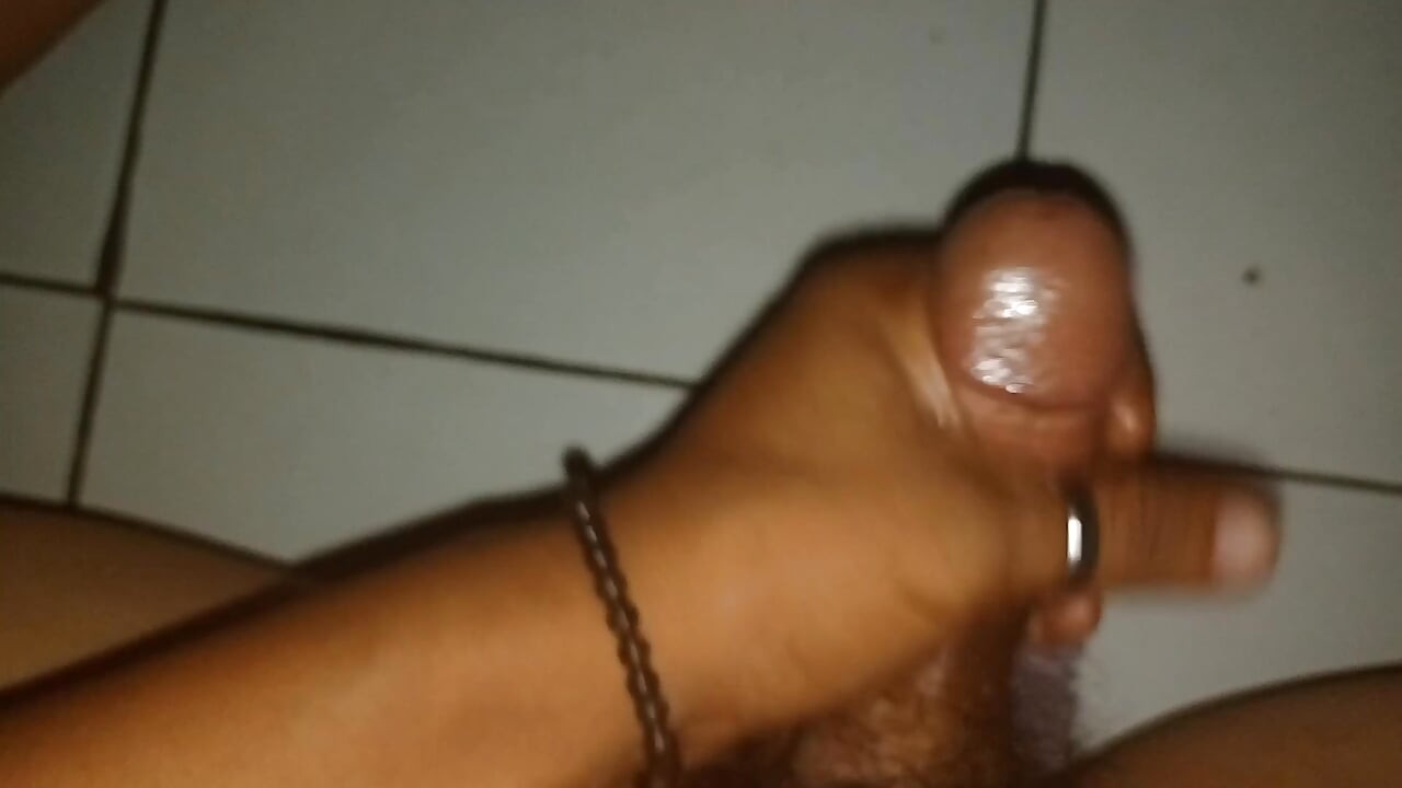 Jerking off a horny dick
