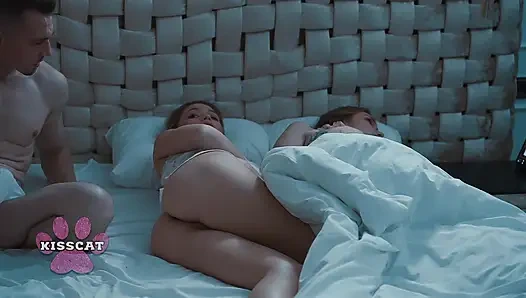 Will Step Dad Fuck and Cum Inside Step Daughter Jessie Ames in Share Bed While Step Mom?