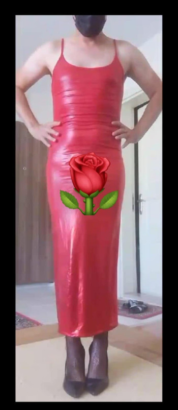 Leather dress sissy
