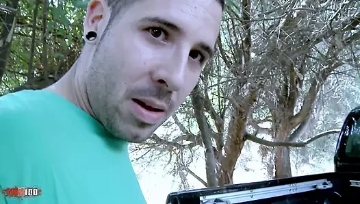 Jessica Jensen: British Pornstar Jessica Jensen Fucked in the Woods by 2 Spanish Guys