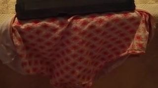 Cumming all over my wife's panties!!