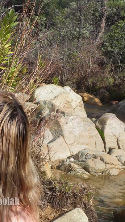 Petite Blonde Gets Outdoor Facial By The Creek | Clip 2