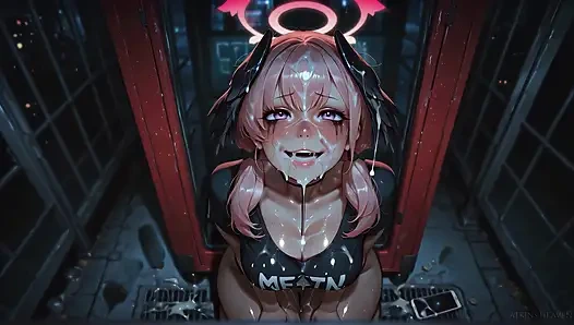ATKINS HEAVEN - красная телефонная будка: ангельскую шлюшку долбят и кончают!