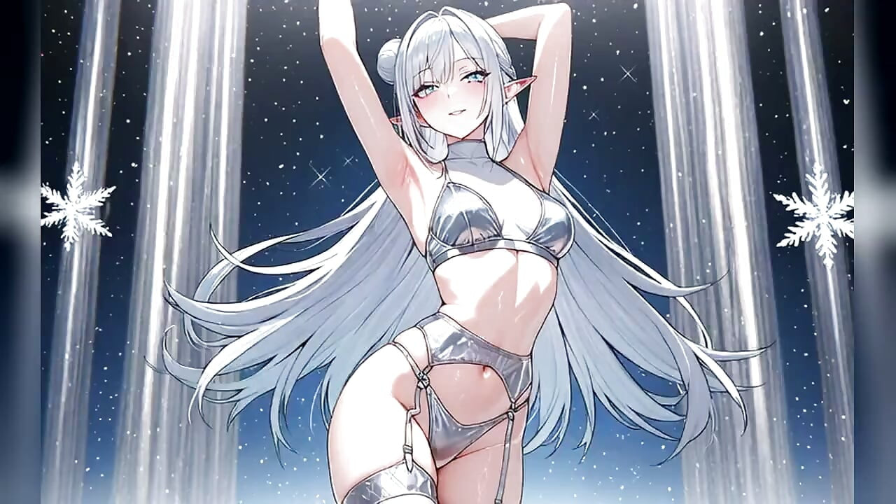 Silver Ice Elf Crystal Palace Dance - Sexy AI Babes