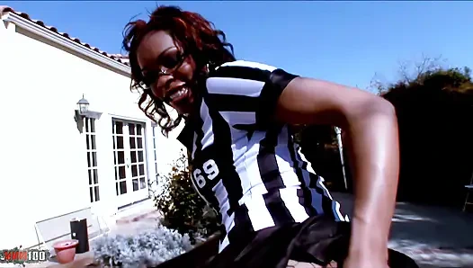 Black threesome with double penetration for ebony babe vanessa monet