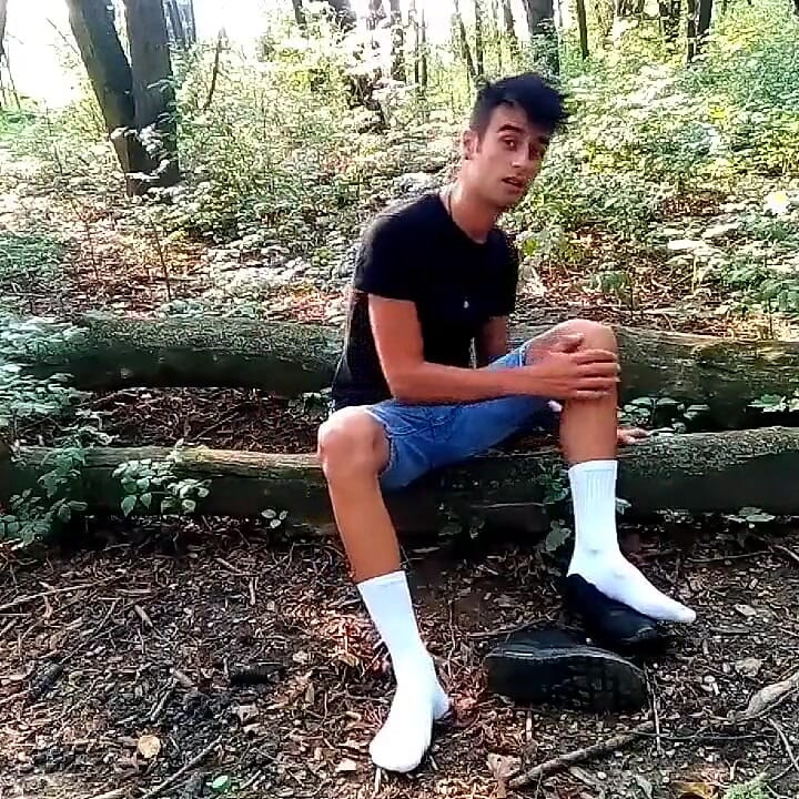 White Socks POV Outdoor Walking, Worshiping and Making Them Dirty