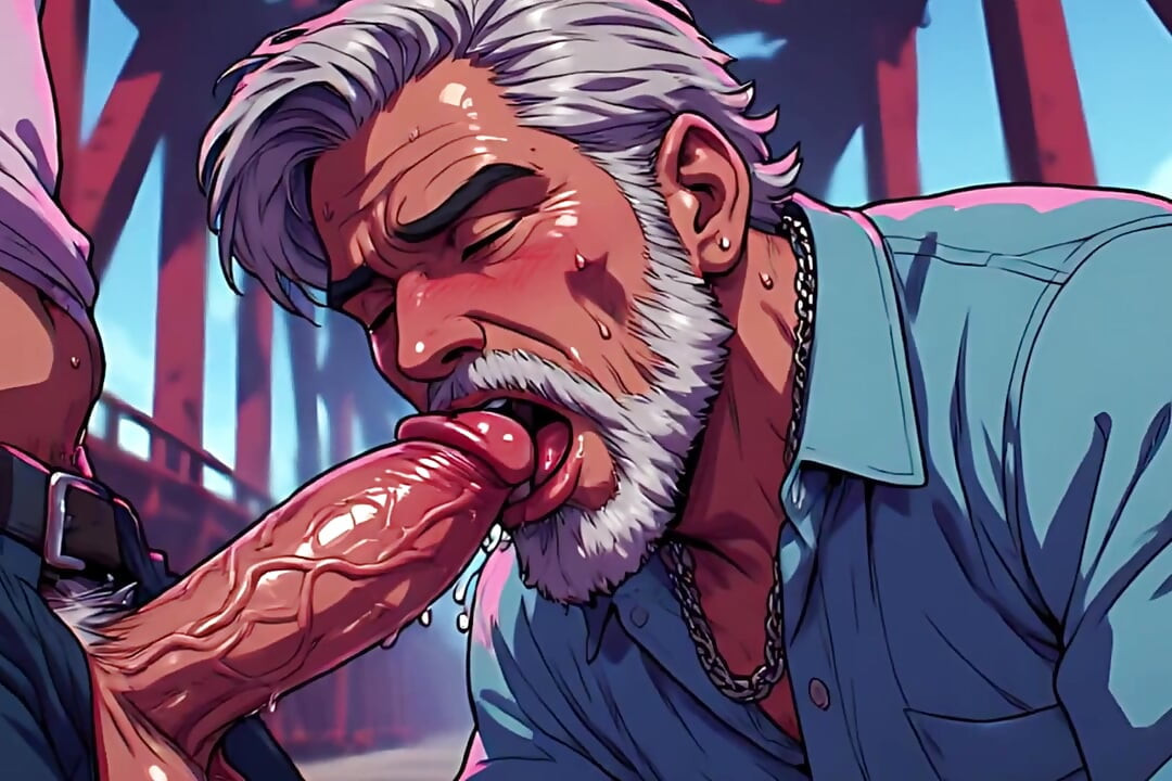 Sexy hombres mamada arte