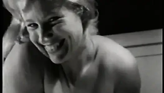 Vintage Busty Beauty Virginia Bell Bends Over Bends Over TV Showing Her Big Tight Breasts for You