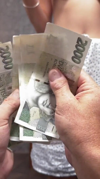 HUNT4K. Blonde hottie used her big natural boobs to get back on her BF | Clip 1