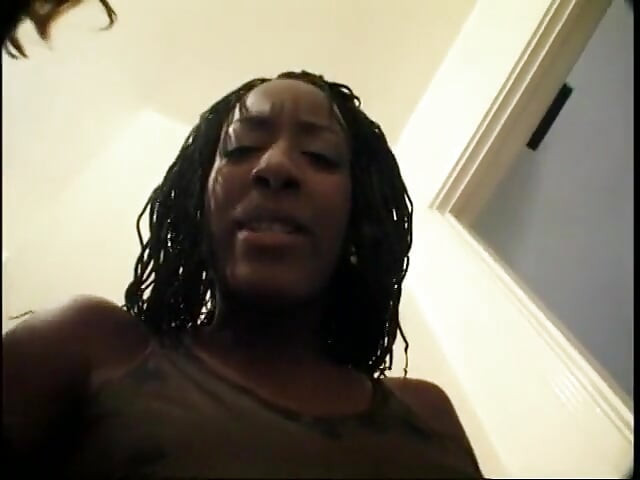 Big ass ebony sluts are hardcore fucked with a long white cock on the couch