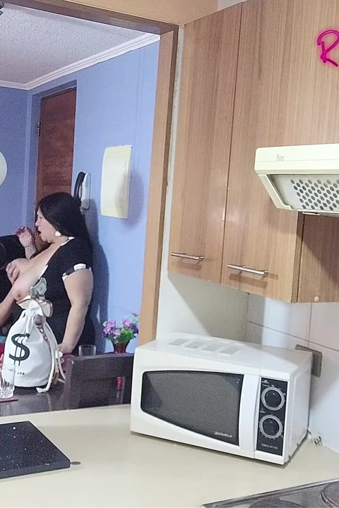 Videos for Fans: a Masked Young Man Fucks Me in the Kitchen