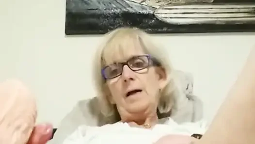 Huge dildo and then finished with vibrator
