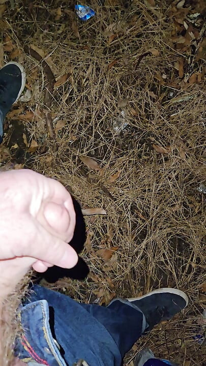 Risky jerk and cum in factory  yard