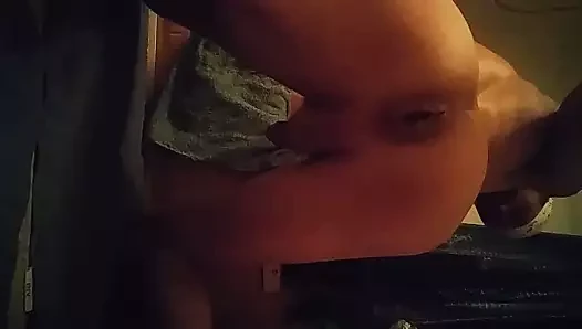 Bathroom Asshole stretching