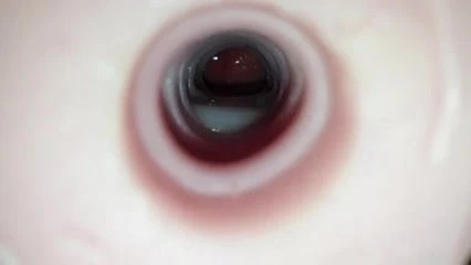 Fleshlight fuck and cumshot creampie