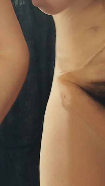 Sexy brunette tries on tights, hairy pussy, big ass, big tits. Amateur wife hairy pussy, big tits, big nipples | Clip 1