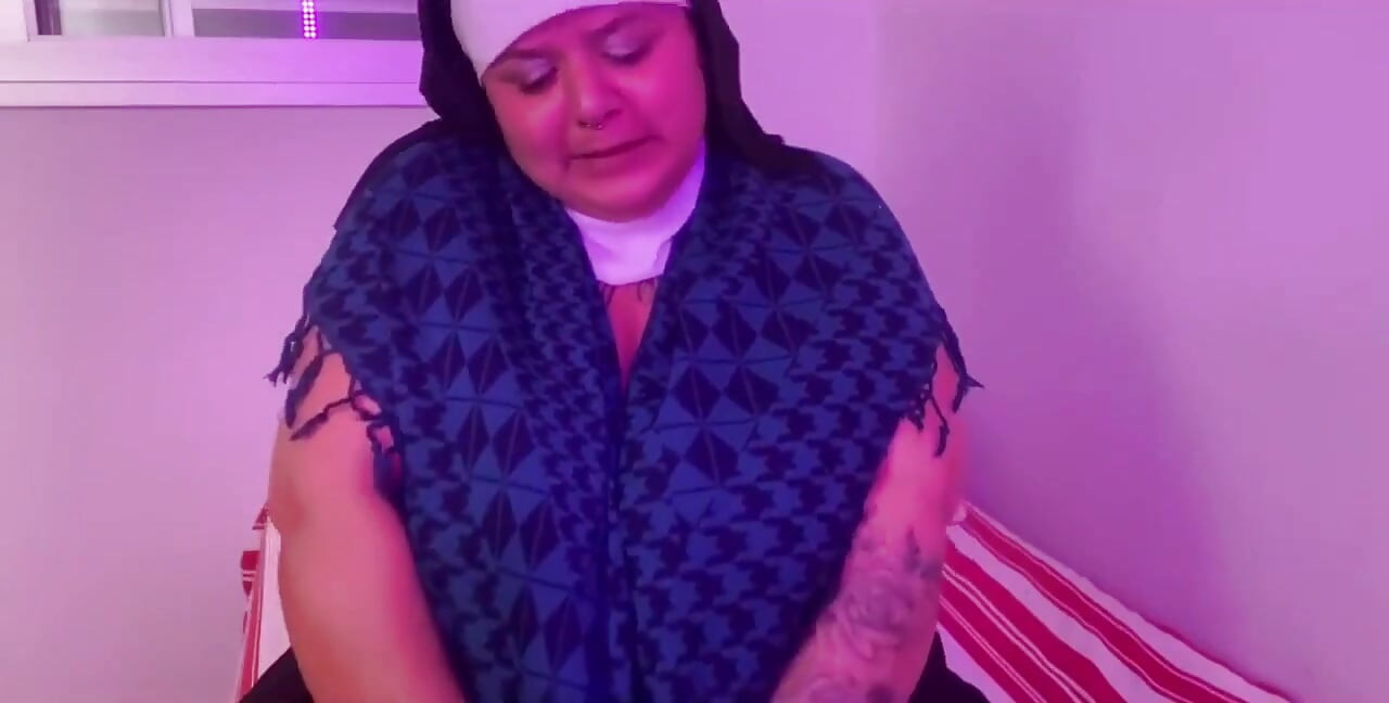 Naughty Nun Cumming in Hiding - Mary Jhuana