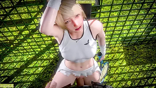 Final Fantasy XV FF15 - Lunafreya Tenniscourt Normal + Topless Remix Color WM (No Sound)  By InitialA Animation 3D Hentai