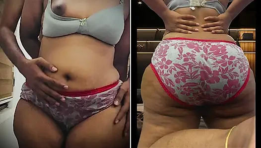 Tombul orta yaşlı seksi kadın vücudu ve götü sevgilisine sergileniyor vc. büyük götlü azgın ateşli evli kadın kocalarının küçük yarağını azdırıyor ve doruğa ulaşıyor