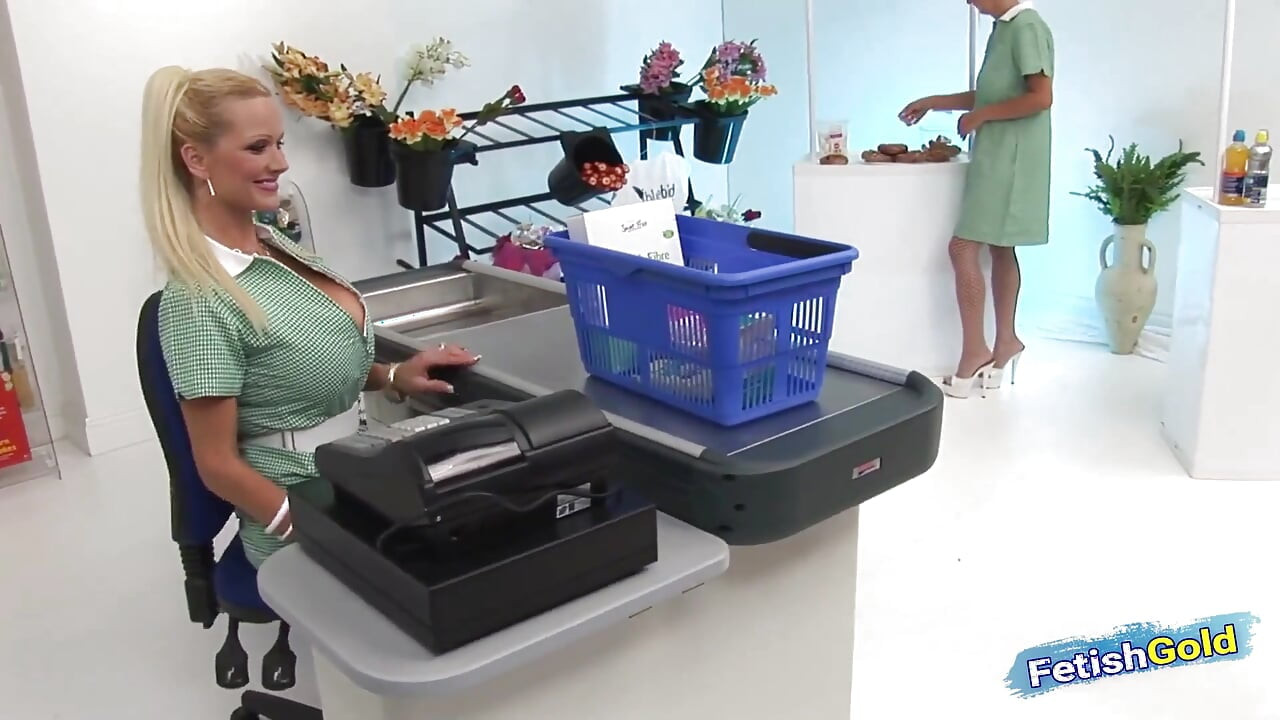 Shop manager and a client intense fucking two busty salesgirls